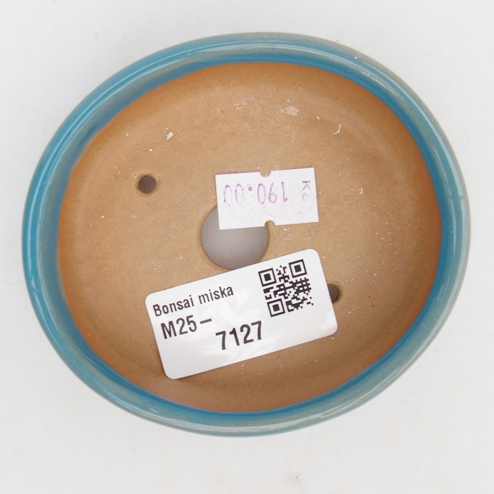 Keramická miska na bonsaje 9,5 x 8 x 3 cm, farba modrá