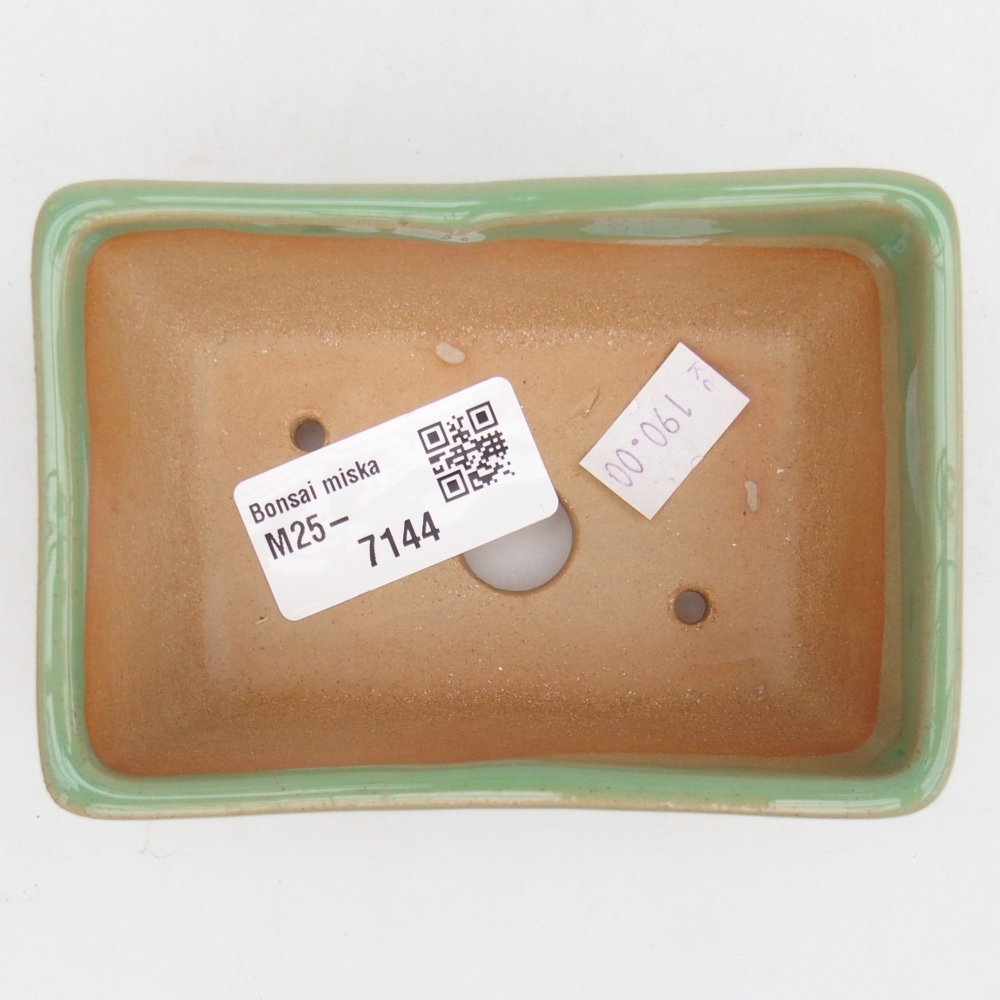Keramická miska na bonsaje 10,5 x 7,5 x 4,5 cm, zelená