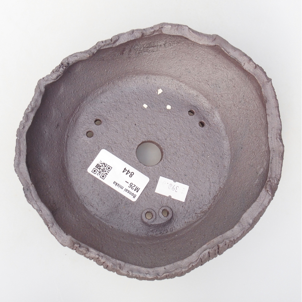 Keramická bonsajová miska 17 x 16 x 6 cm, farba kovu