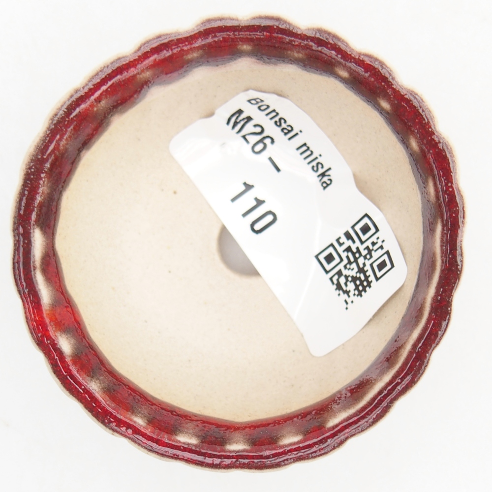 Mini bonsajová miska 5,5 x 5,5 x 2,5 cm, farba červená