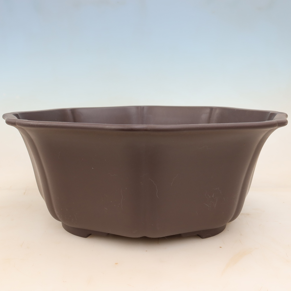 Plastová miska na bonsaje MP-31, hnedá – 39,5 × 37,5 × 14,5 cm