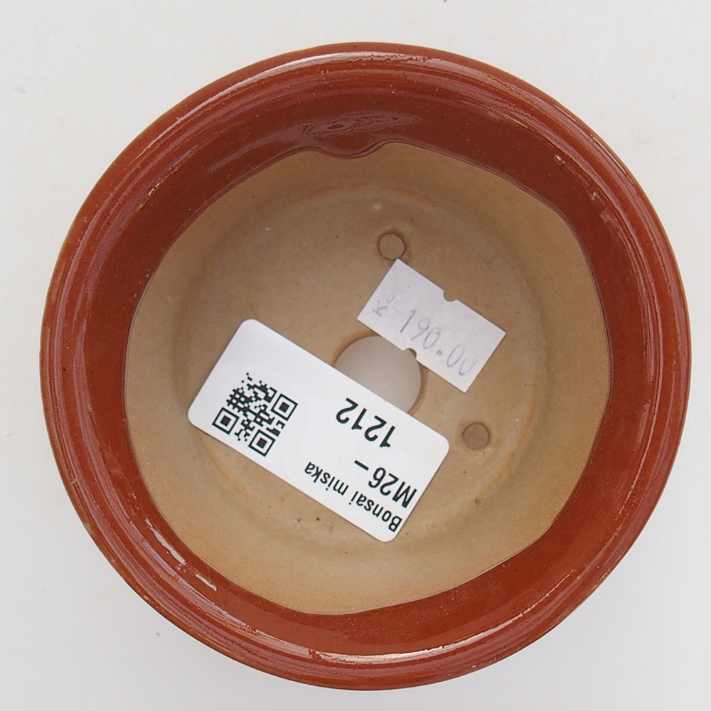 Keramická miska na bonsaje 9 x 9 x 5 cm, hnedá