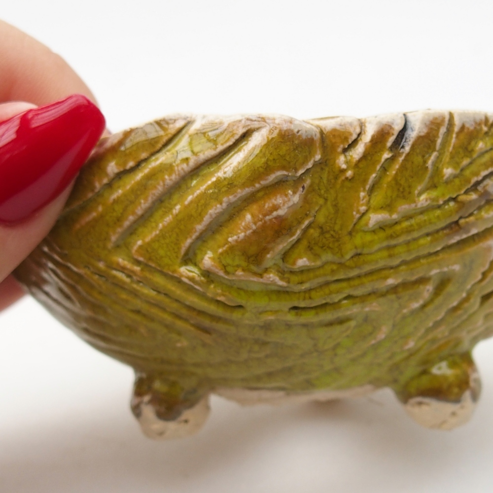 Keramická mušľa 9 x 8,5 x 5 cm , žltá