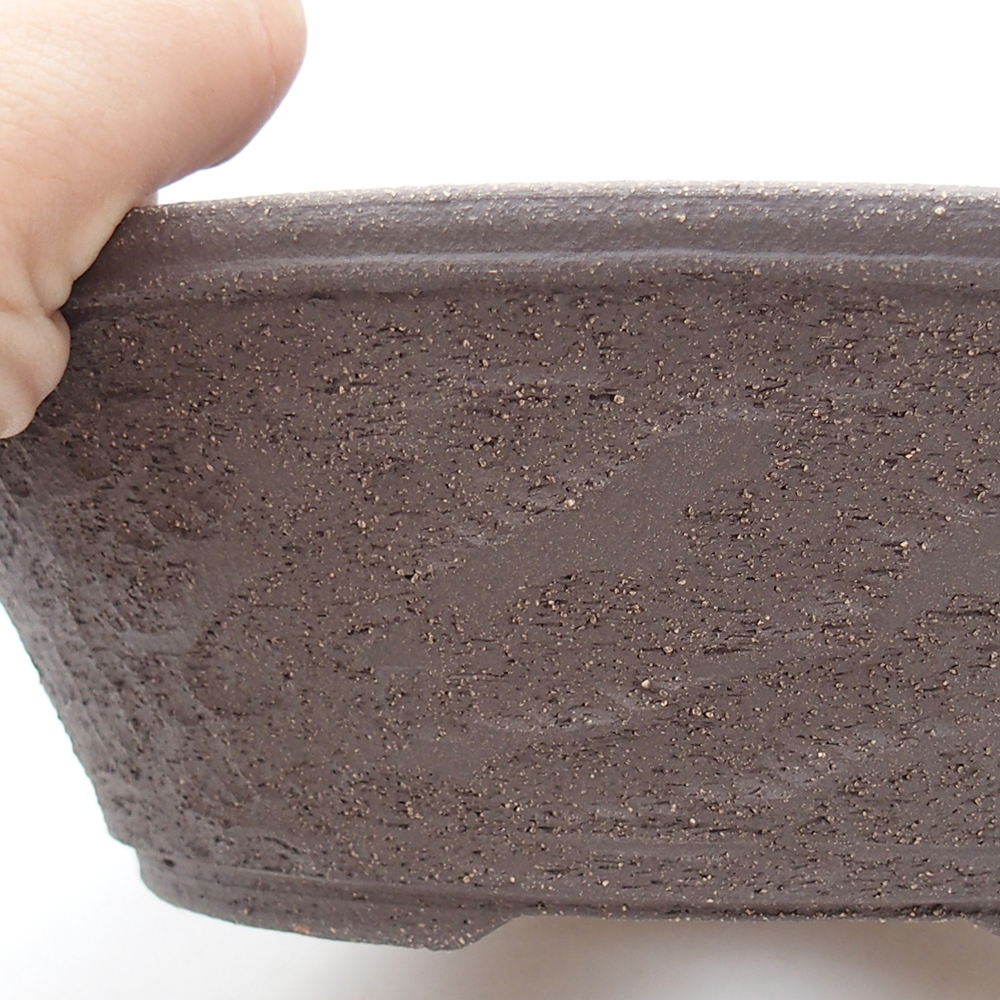 Keramická miska na bonsaje 20 x 20 x 6 cm, hnedá