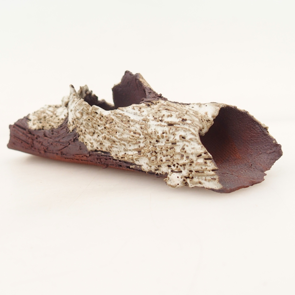 Keramická mušľa 11 x 4 x 3 cm , farba béžová