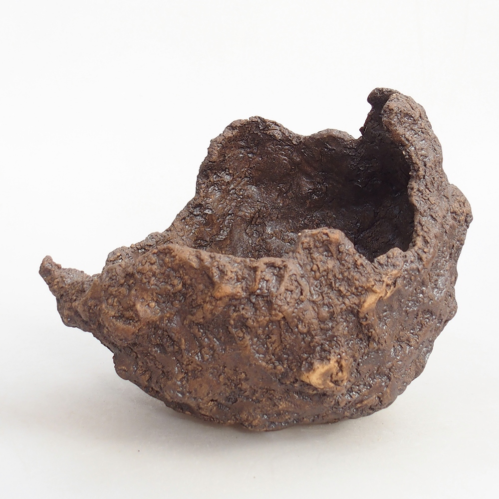 Keramická mušľa 19 x 15 x 14 cm , farba hnedá