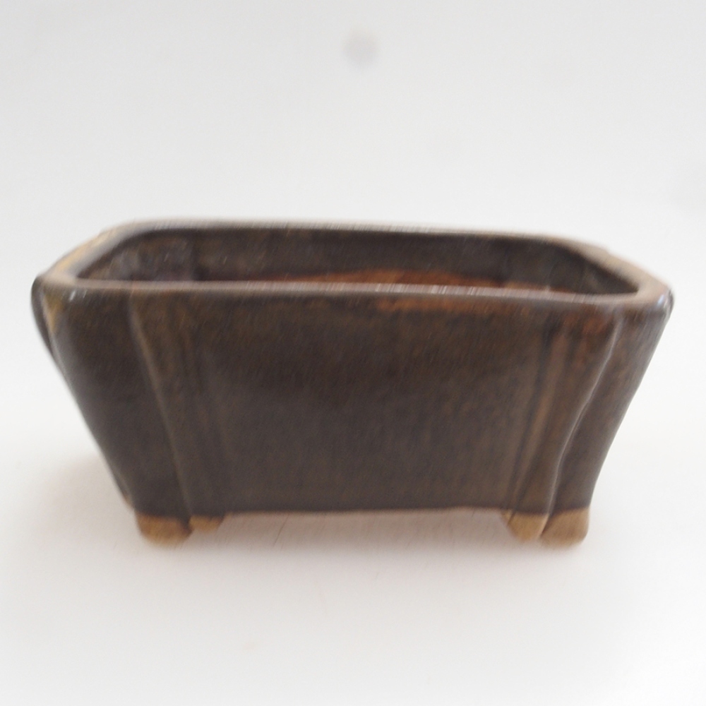 Keramická bonsai miska 10 x 8,5 x 4,5 cm, farba hnedá