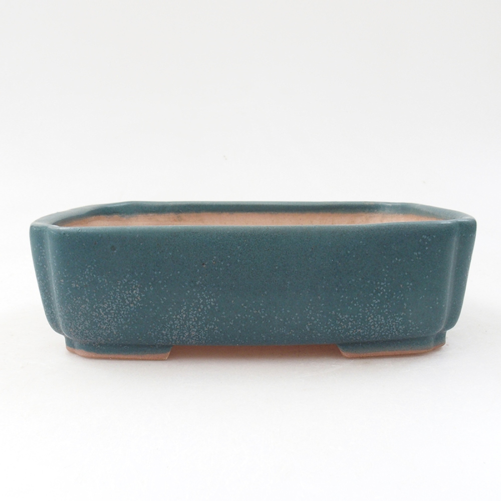 Keramická bonsai miska 15 x 12 x 4 cm, farba modra