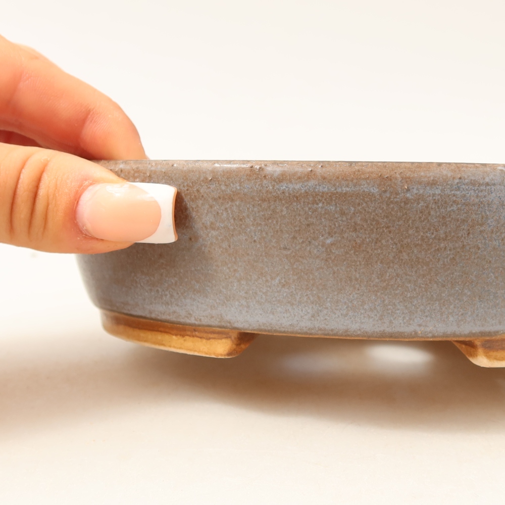 Keramická miska na bonsai 15 x 14 x 4 cm, farba modrá