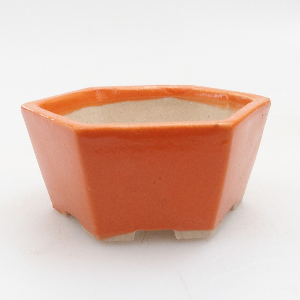 Mini bonsai miska 6 x 5 x 2,5 cm, farba oranžová