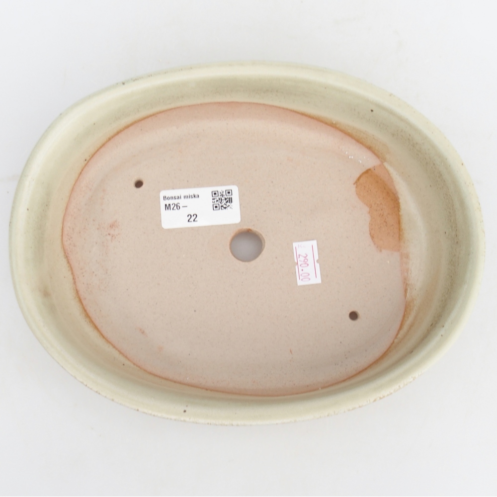 Keramická miska na bonsaje 21,5 x 17 x 5 cm, zelená