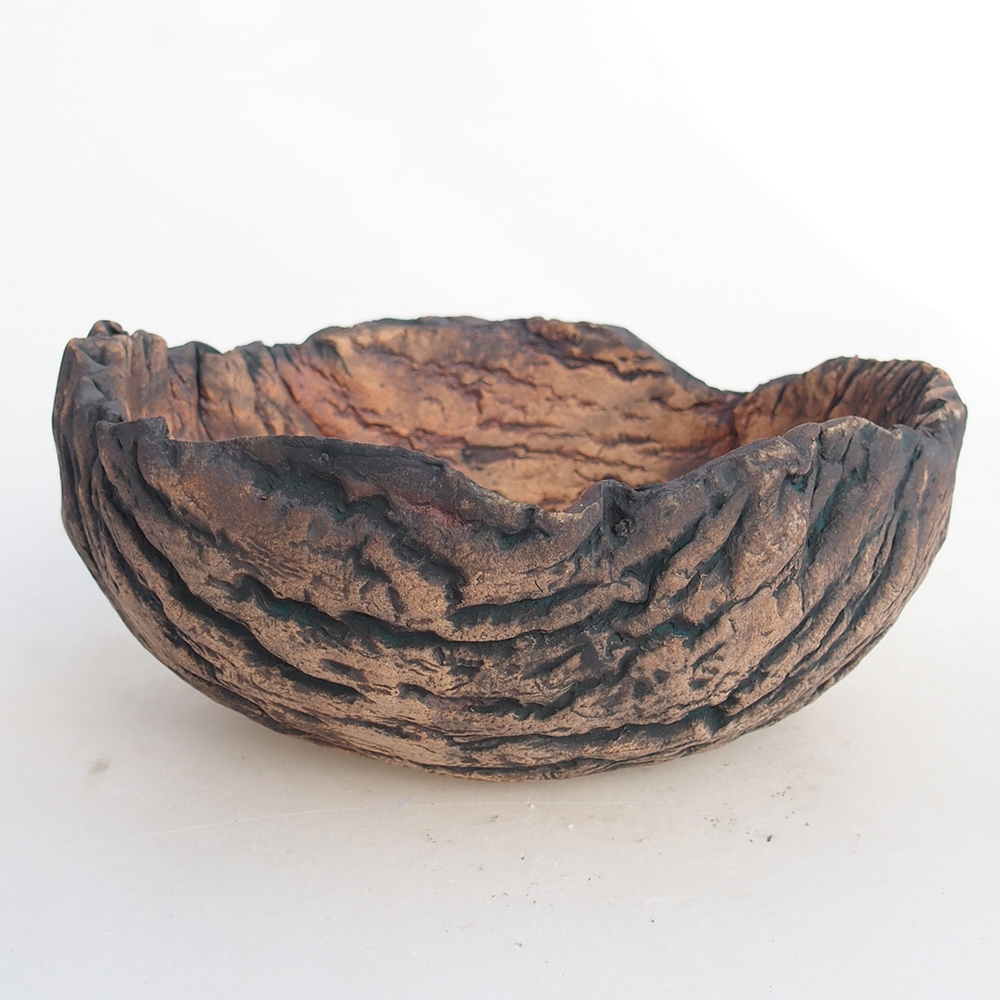 Keramická mušľa 15,5 x 15,5 x 7 cm , farba zelená