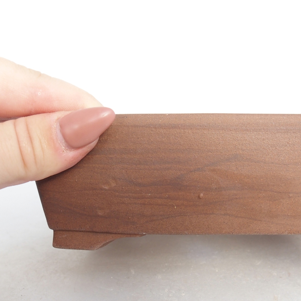 Keramická miska na bonsaje 14,5 x 12,5 x 5 cm, hnedá