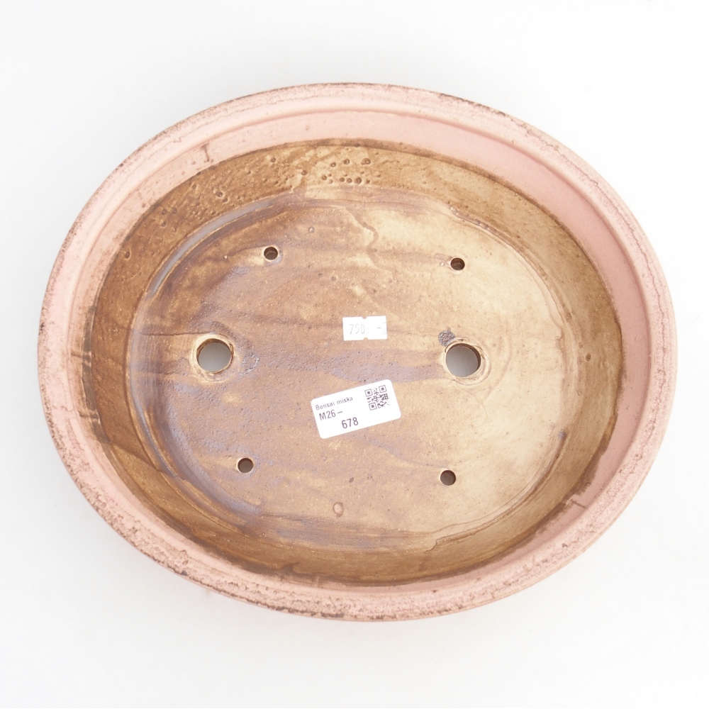 Keramická bonsajová miska 25 x 20 x 7,5 cm, zelená