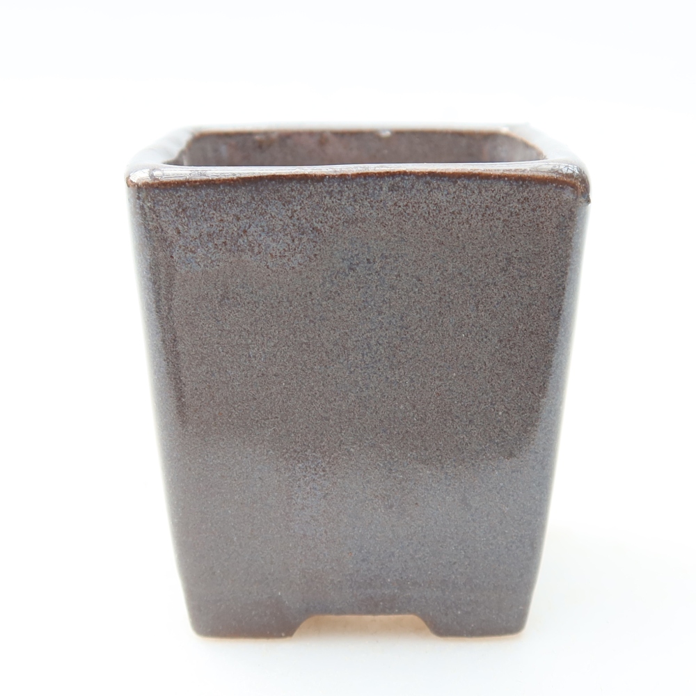 Keramická miska na bonsaje 4,5 x 4,5 x 5 cm, farba sivá