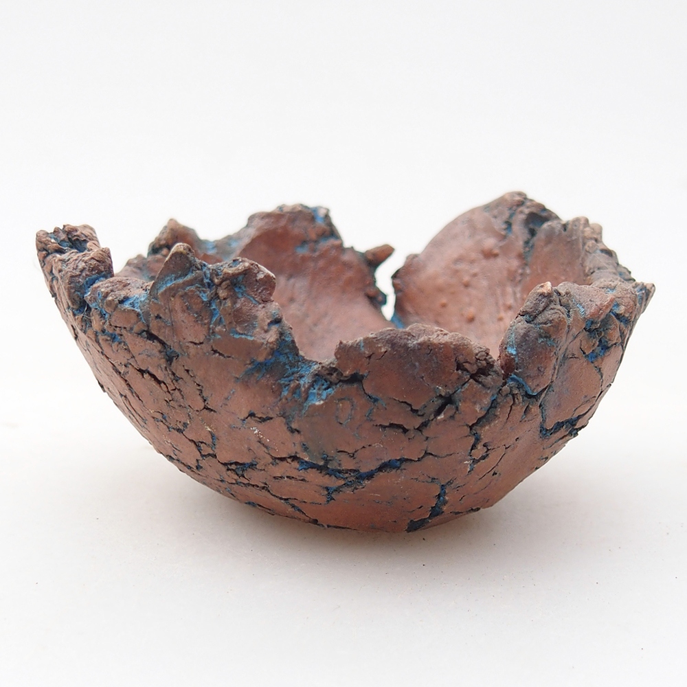 Keramická mušľa 7,5 x 7 x 3,5 cm , farba modrá