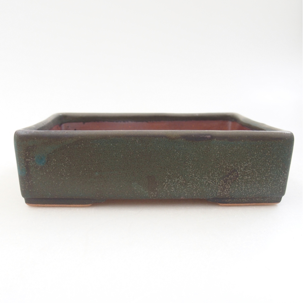 Keramická miska na bonsaje 13 x 9,5 x 4 cm, sivá