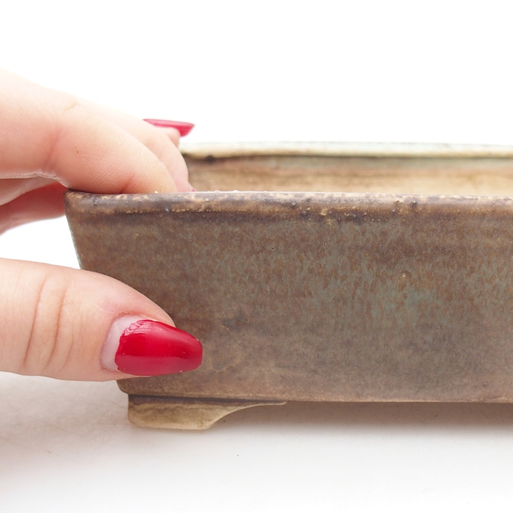 Keramická miska na bonsaje 15 x 12 x 5 cm, zelená