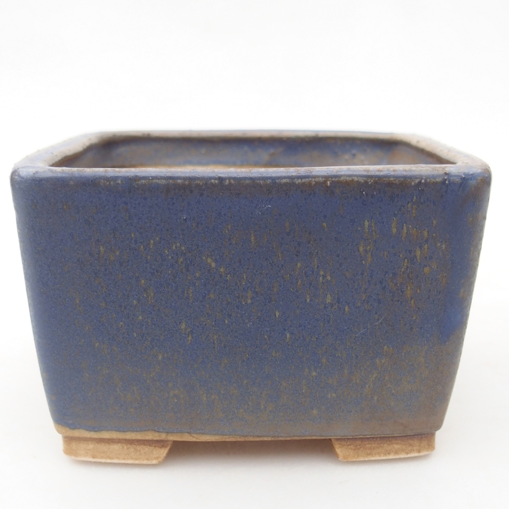 Keramická miska na bonsaje 11 x 11 x 7 cm, farba modrá