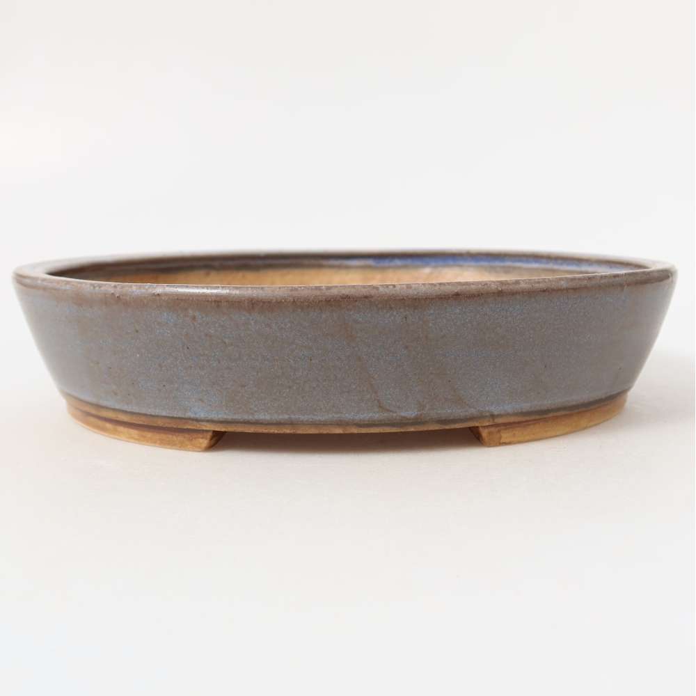 Keramická miska na bonsaje 21 x 19 x 4,5 cm, farba modrá