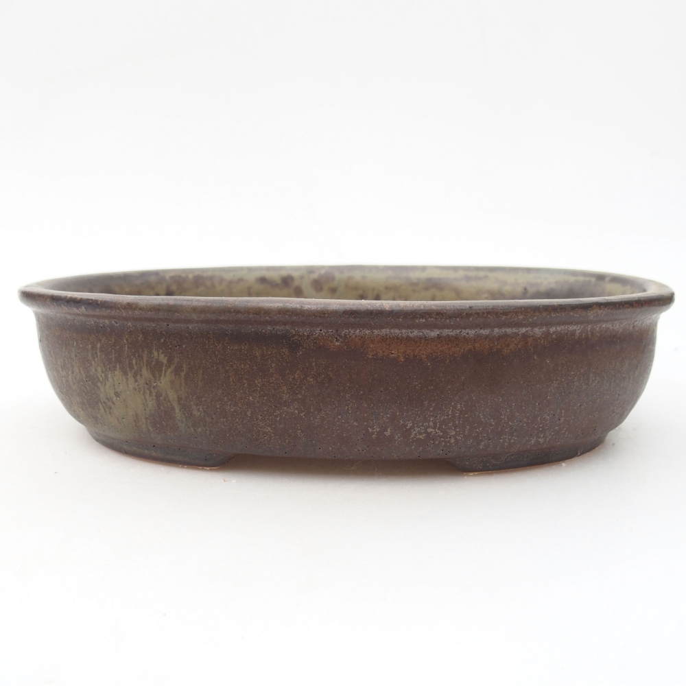 Keramická bonsai miska 22 x 17 x 5 cm, farba hnedá