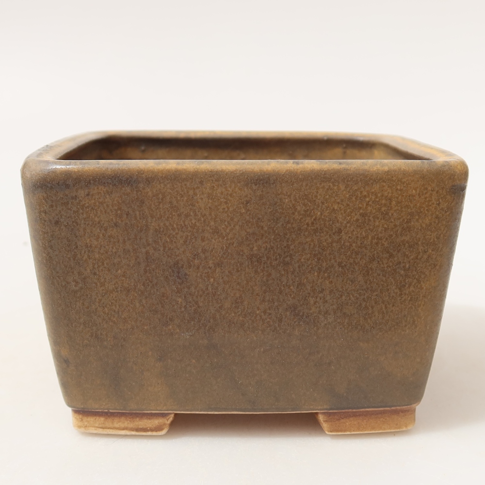 Keramická miska na bonsai 10,5 x 10,5 x 7 cm, farba hnedá
