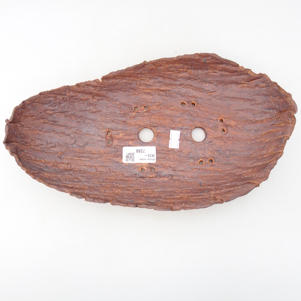 Keramická mušľa 32,5 x 18 x 5,5 cm , farba hnedá