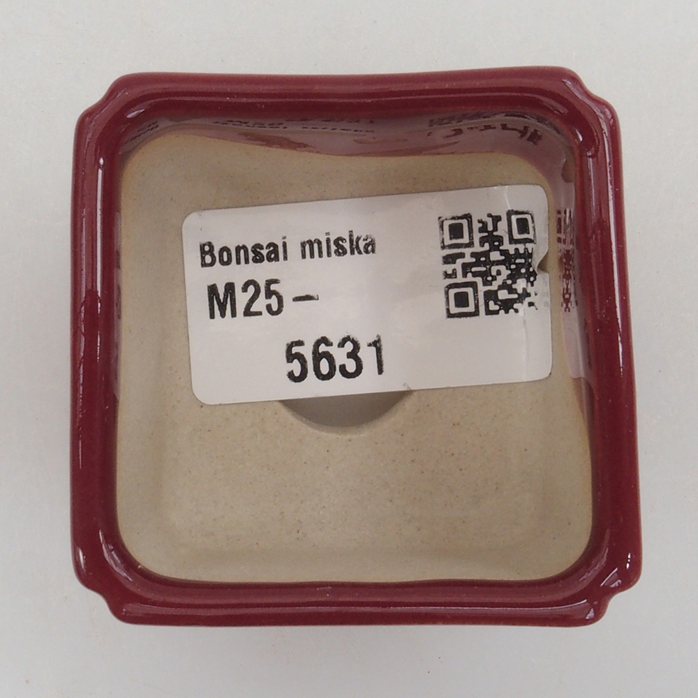 Mini bonsai miska 4,5 x 4,5 x 3 cm, farba vínová