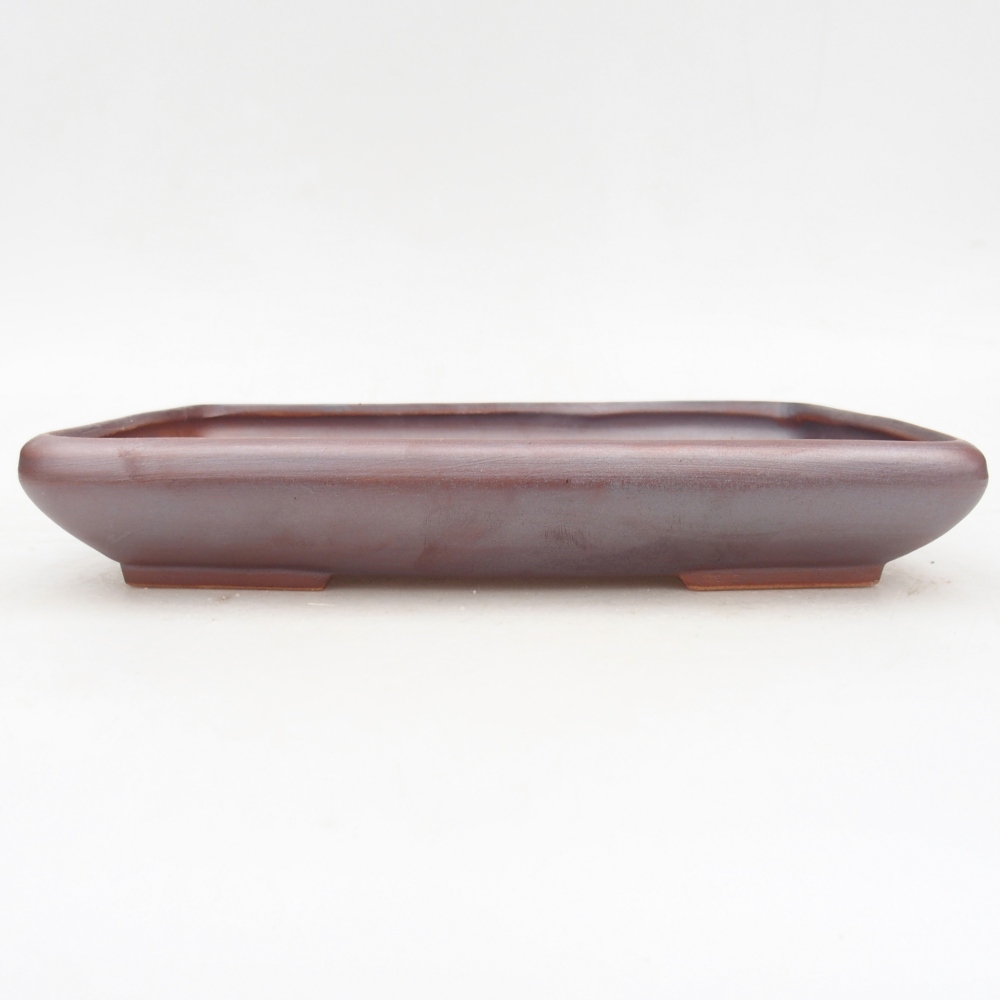 Keramická bonsajová miska 24 x 17,5 x 4 cm, farba kovu