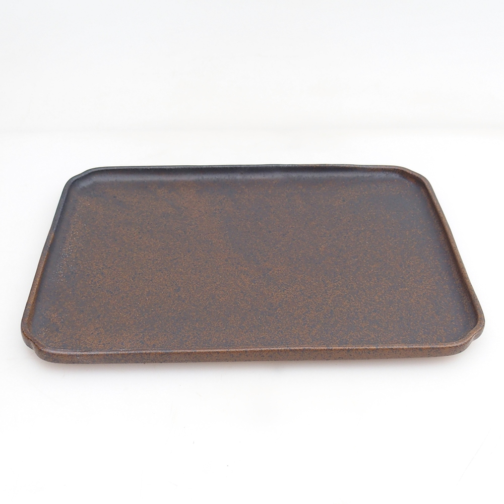 Keramická miska H20 - 26,5 x 20 x 1,5 cm - hnedá