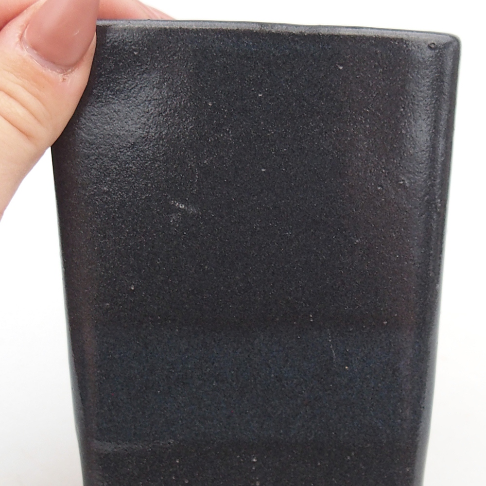 Keramická miska na bonsaje 8,5 x 8,5 x 11,5 cm, sivá