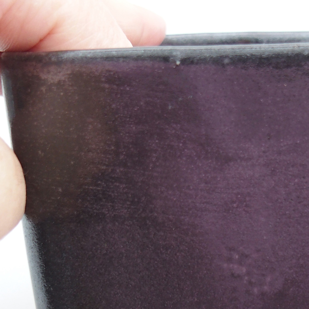 Keramická miska na bonsaje 10 x 10 x 8 cm, zelená