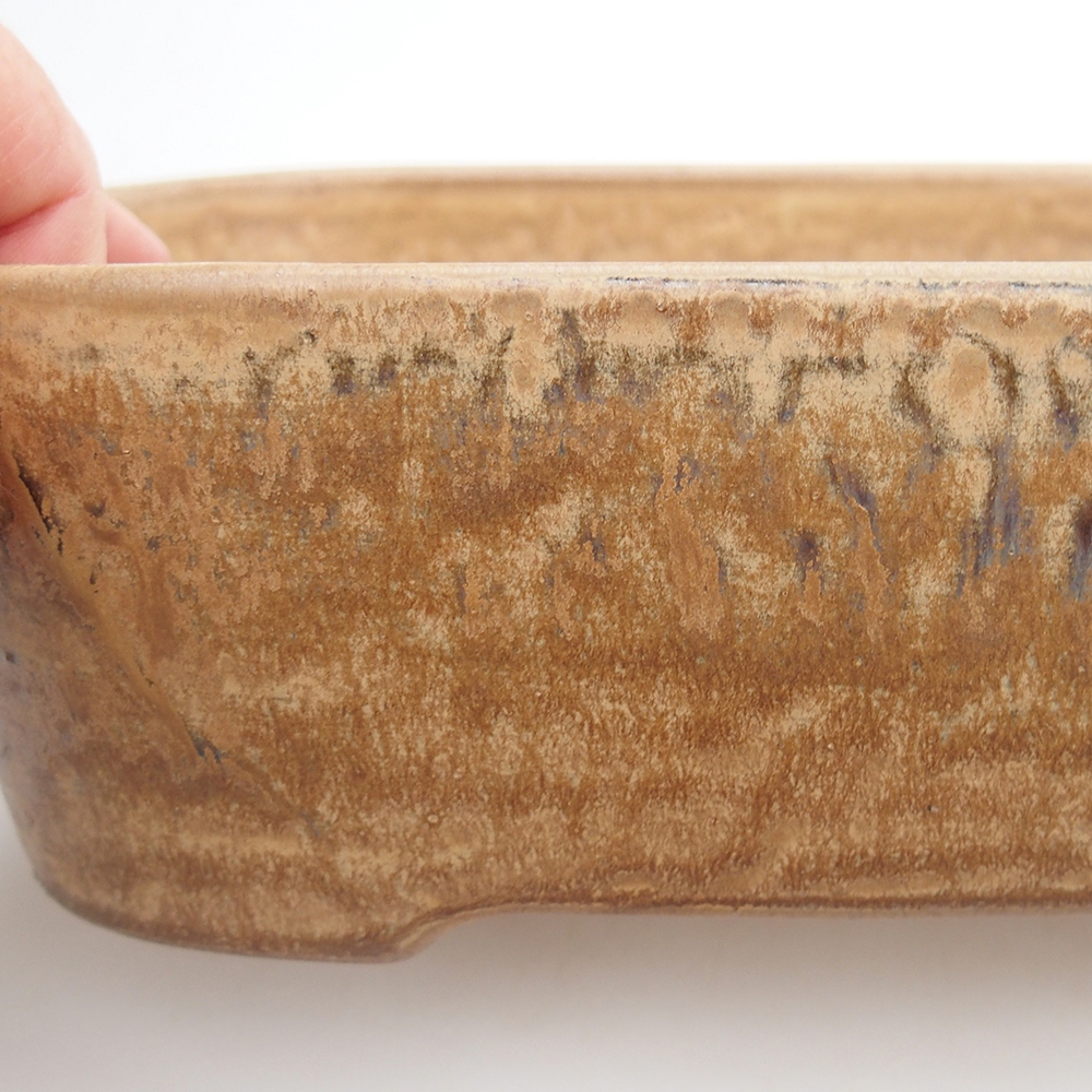 Keramická bonsajová miska 23 x 17 x 7,5 cm, hnedá