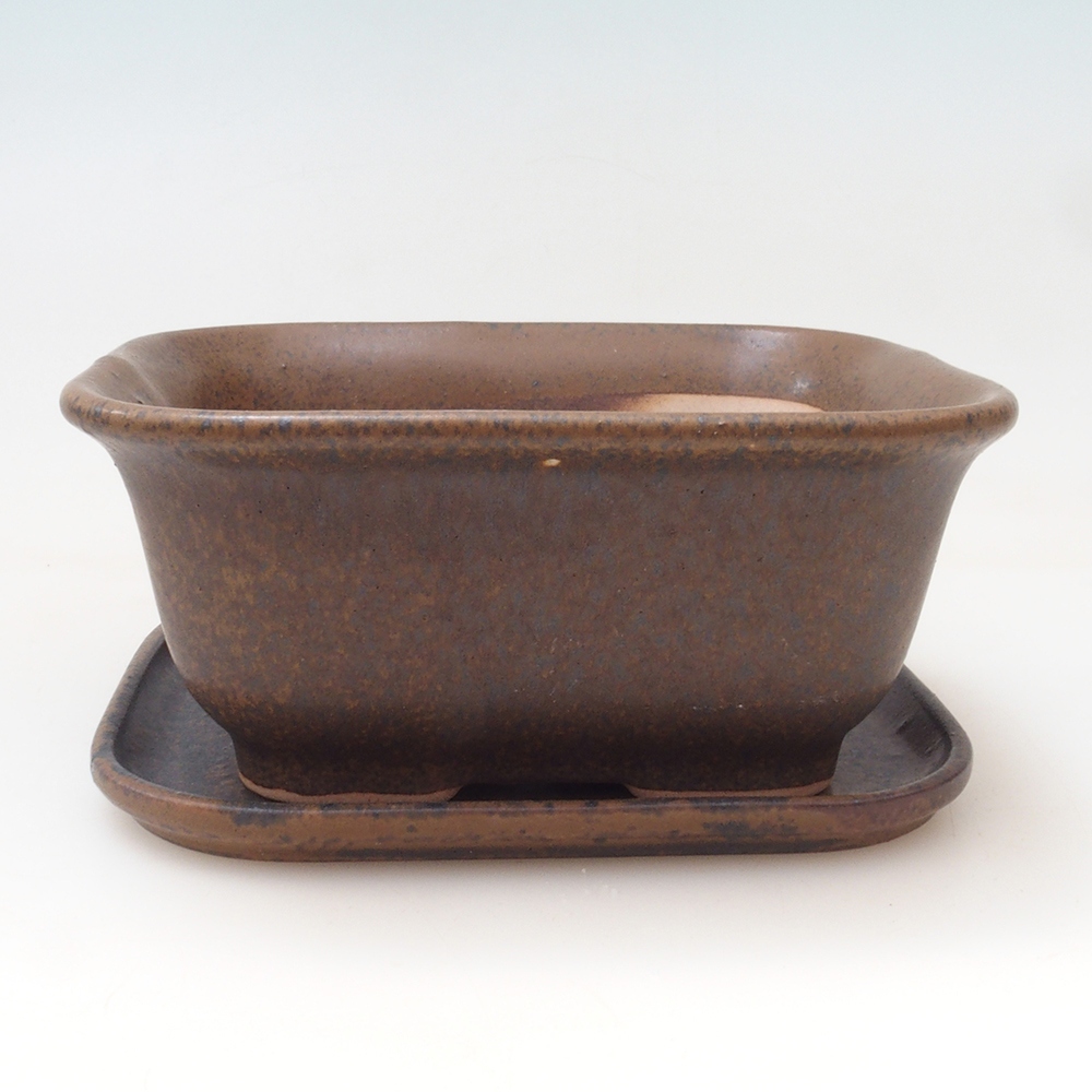 Bonsai miska + podmiska H01 - 12x9x5 cm