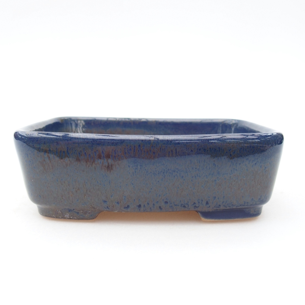 Keramická bonsai miska 12,5 x 10 x 4 cm, farba modra