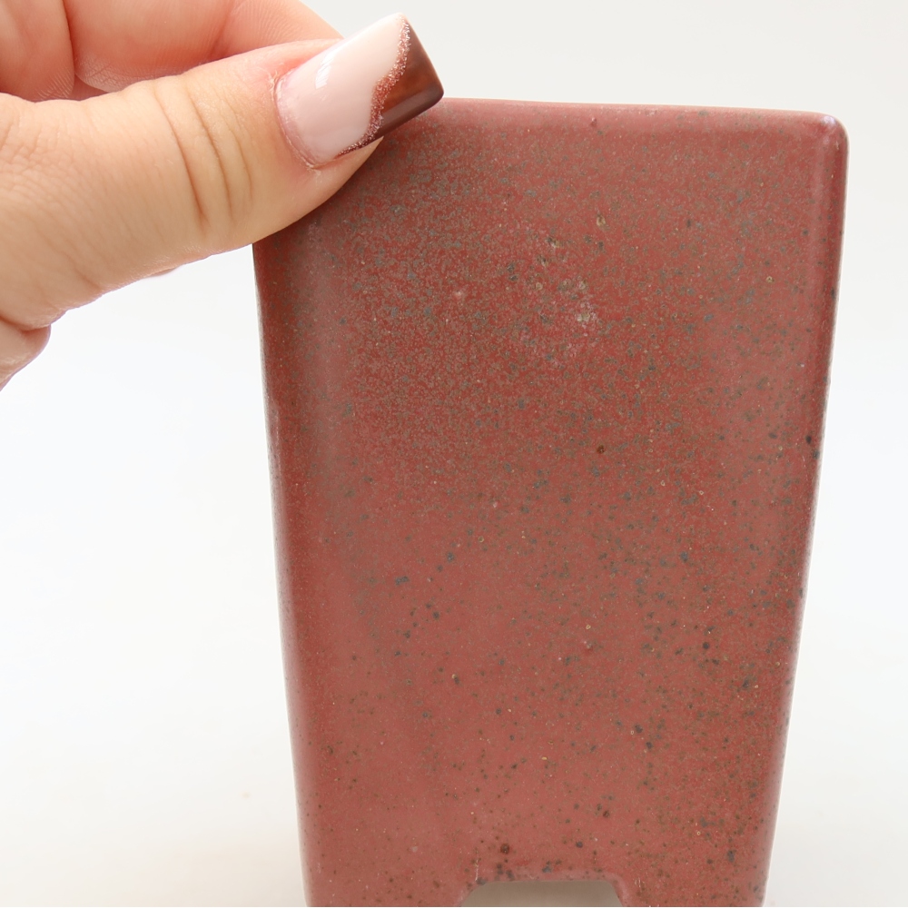 Keramická miska na bonsaje 7,5 x 7,5 x 10,5 cm, farba ružová