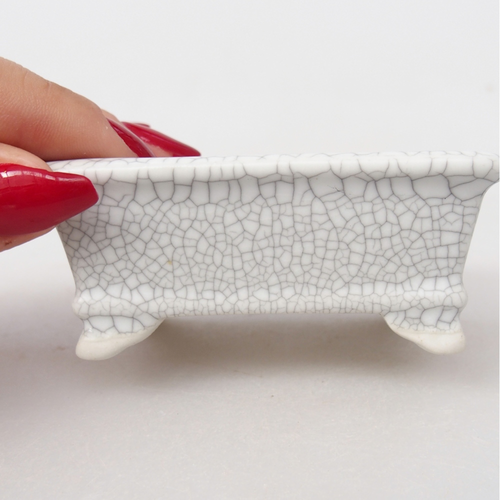 Mini bonsajová miska 8 x 6,5 x 3,5 cm, farba raku