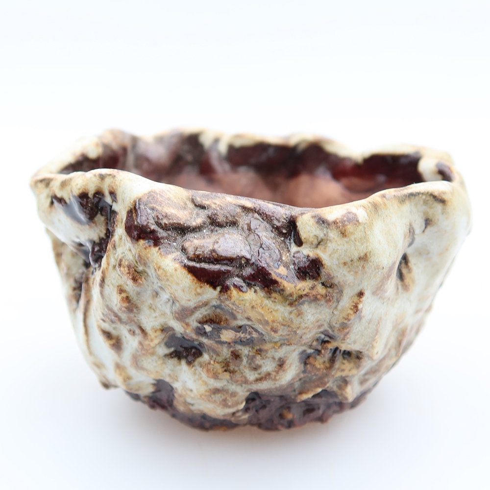 Keramická škrupina  7 x 7 x 5 cm, farba hnedobiela