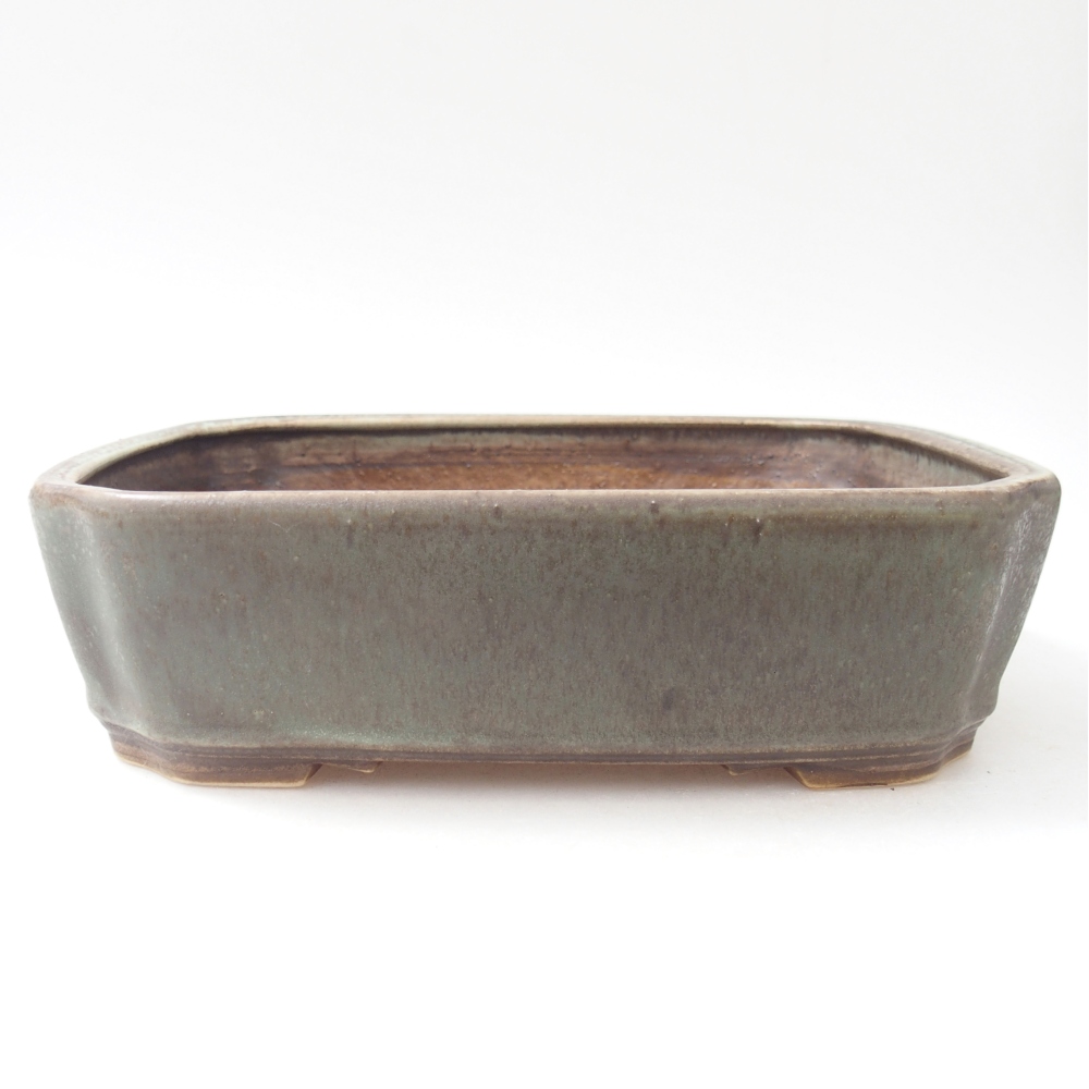 Keramická bonsajová miska 21,5 x 18 x 6 cm, farebná zalievaná