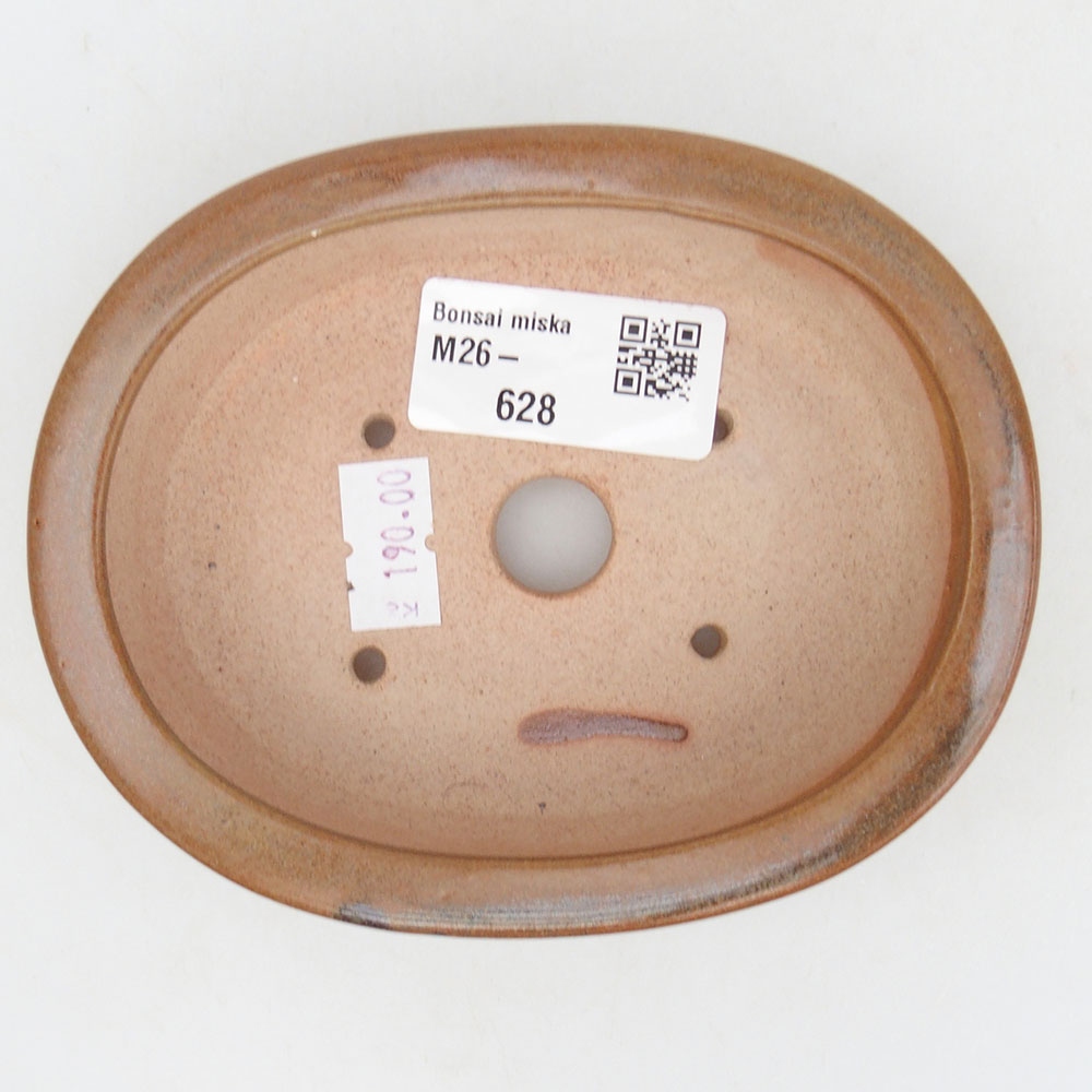 Keramická miska na bonsaje 12 x 10 x 3 cm, hnedá