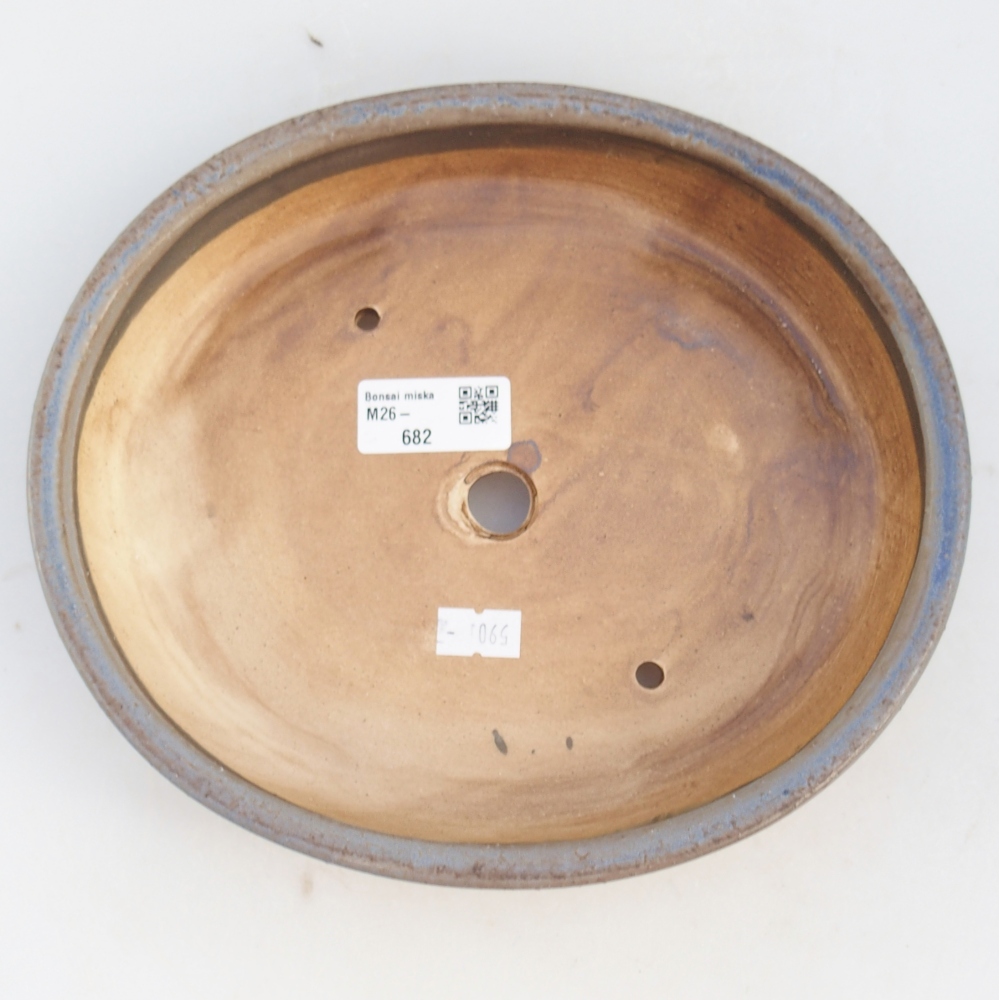 Keramická bonsajová miska 25 x 20 x 7,5 cm, zelená