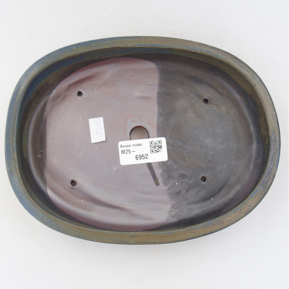 Keramická bonsajová miska 22 x 16,5 x 4,5 cm, farba modrá