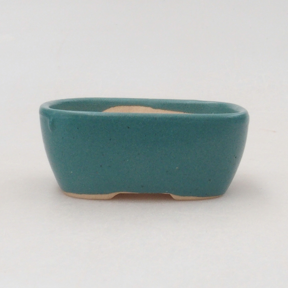 Keramická bonsai miska 6 x 4,5 x 2 cm, farba modrá