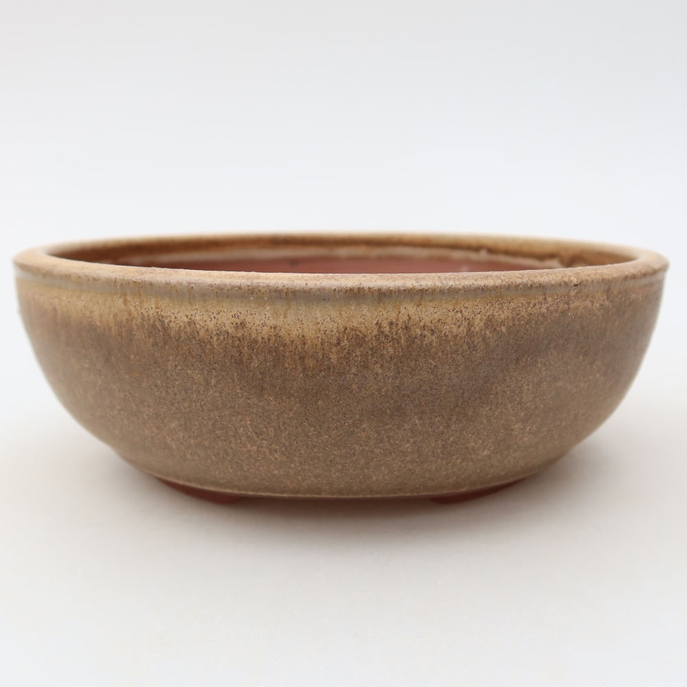 Keramická miska na bonsaje 15 x 15 x 5 cm, hnedá