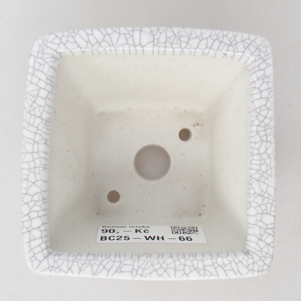 Keramická miska na bonsaje 8,5 x 8,5 x 5 cm, farba raku