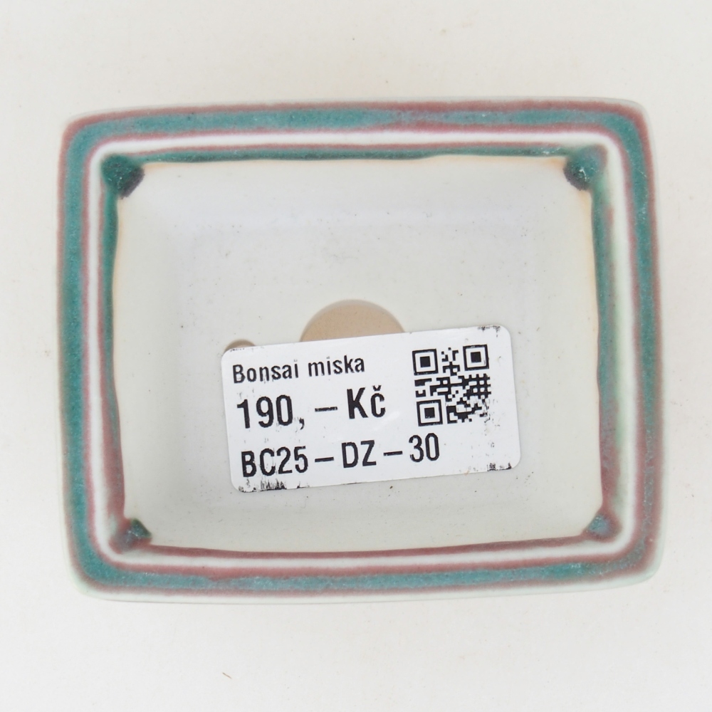 Mini bonsajová miska 7,5 x 6 x 3 cm, zelená