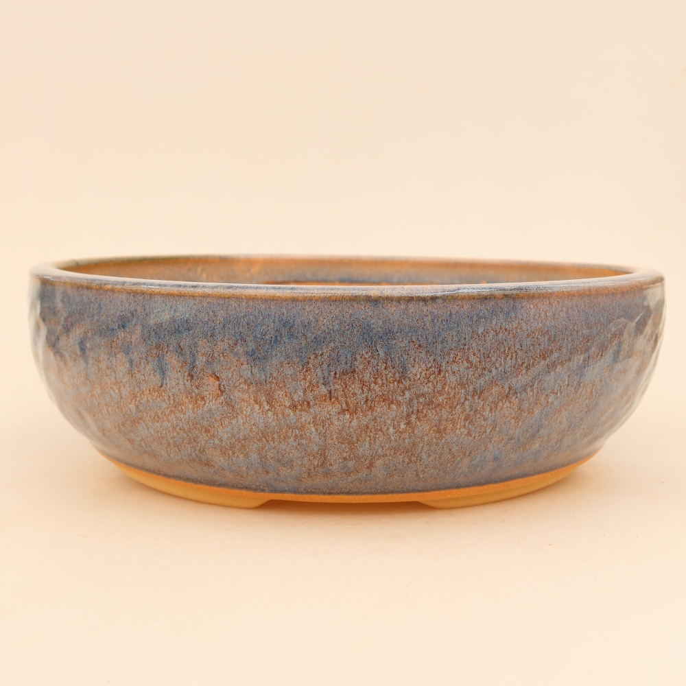 Keramická miska na bonsaje 26,5 x 26,5 x 7,5 cm, farba modrá