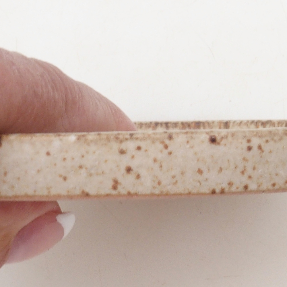 Bonsai podmiska guľatá D6-L - 13,5 x 13,5 x 1 cm - béžová