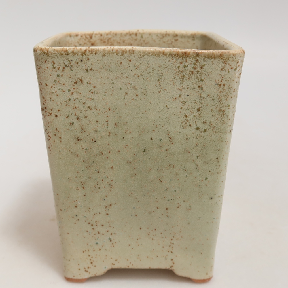 Keramická miska na bonsaje 9 x 9 x 11 cm, farba zelená