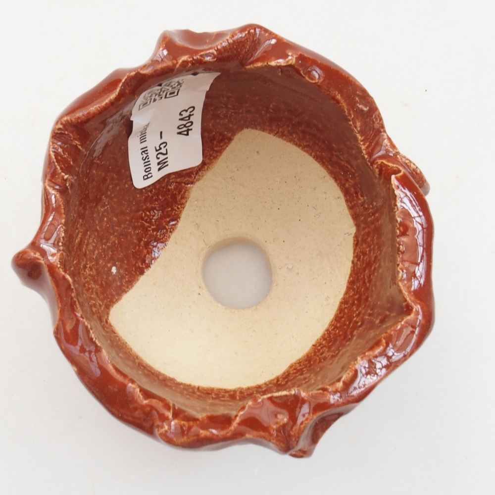 Keramická škrupina 7 x 7 x 6,5 cm, farba hnedá